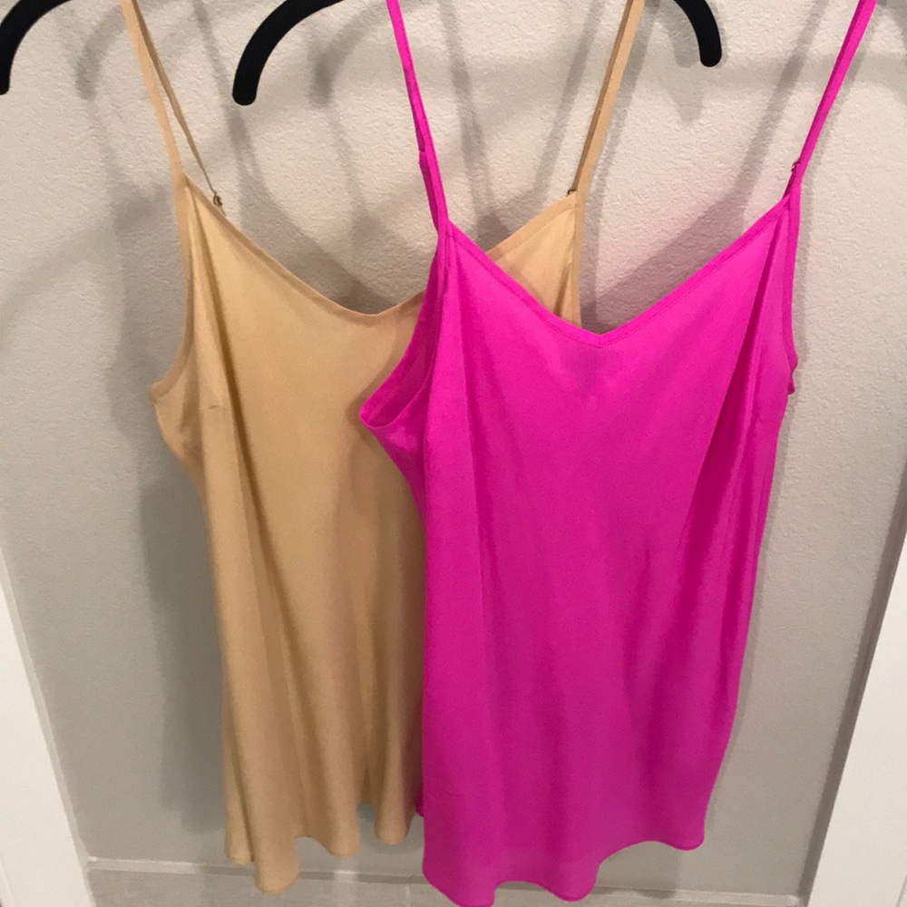 J. Crew 100% Silk Cami Shell Set of Two
